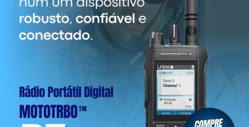 MOTOTRBO™ R7 é um rádio digital portátil bidirecional